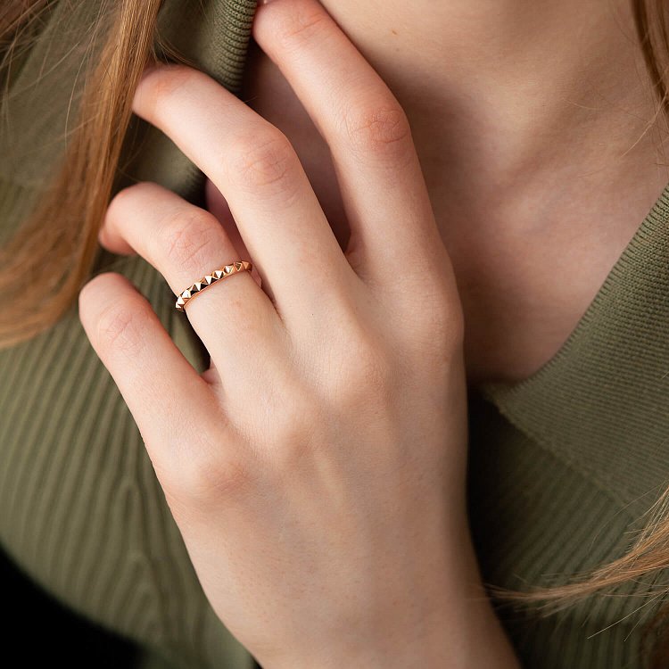 Кольцо "Mona" в красном золоте к07408 от ювелирного магазина Оникс - 4