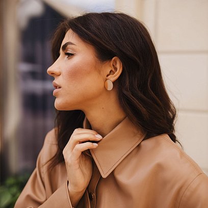 Сережки "Комети" в червоному золоті с07586 №7