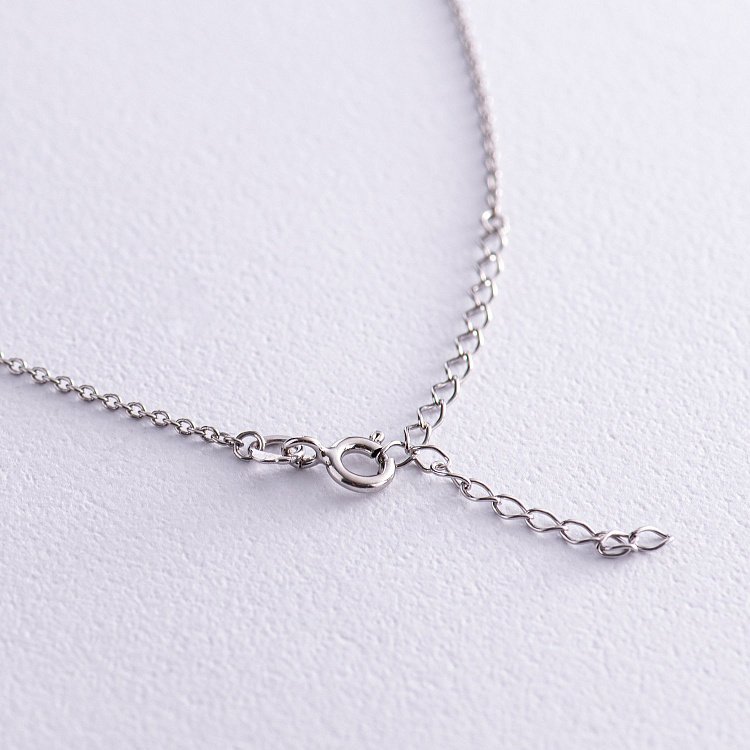 Подвійне срібне кольє "Куля і хрестик" 1093 від ювелірного магазину Онікс - 2