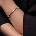 Серебряный браслет "Шарики" с черными фианитами 141637 от ювелирного магазина Оникс - 3