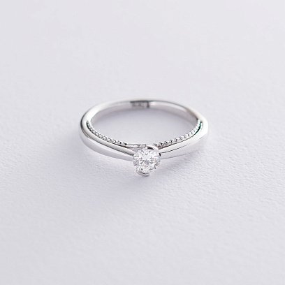 Золотое кольцо с бриллиантом кб0332lg