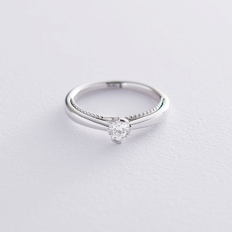 Золотое кольцо с бриллиантом кб0332lg от ювелирного магазина Оникс