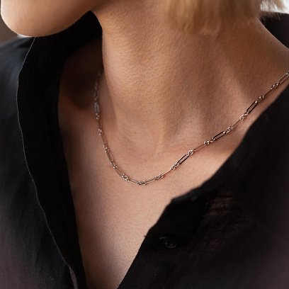 Колье "Ванесса" в белом золоте кол02206 №7