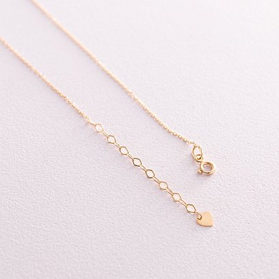 Подвійне золоте кольє "Українка" з монеткою (сині та жовті фіаніти) кол02325 №5