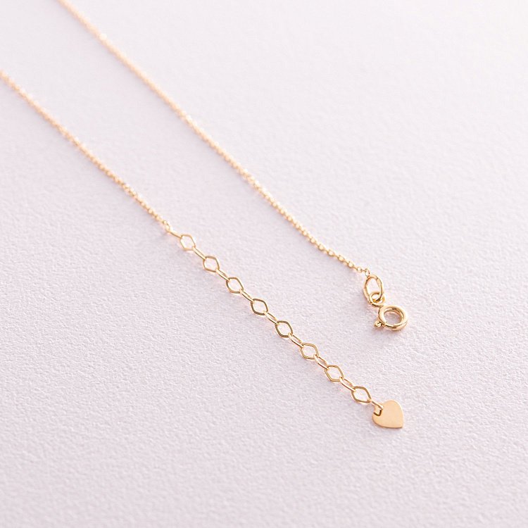 Подвійне золоте кольє "Українка" з монеткою (сині та жовті фіаніти) кол02325 від ювелірного магазину Онікс - 4