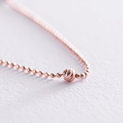 Золотое колье "Шарики" кол01994 №3