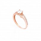 Золотое помолвочное кольцо (фианиты) к04769 от ювелирного магазина Оникс