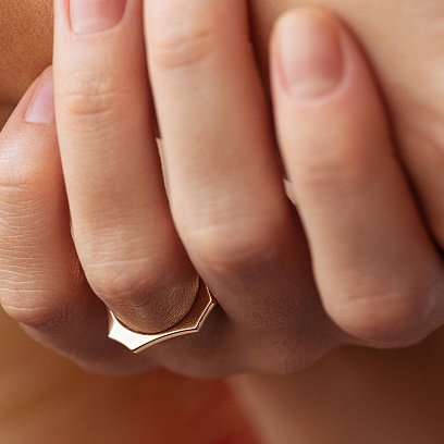 Каблучка "Астрід" у червоному золоті к07592 №4