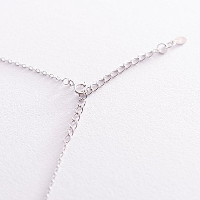 Срібне кольє "Кругообіг" з фіанітами 1102 №9