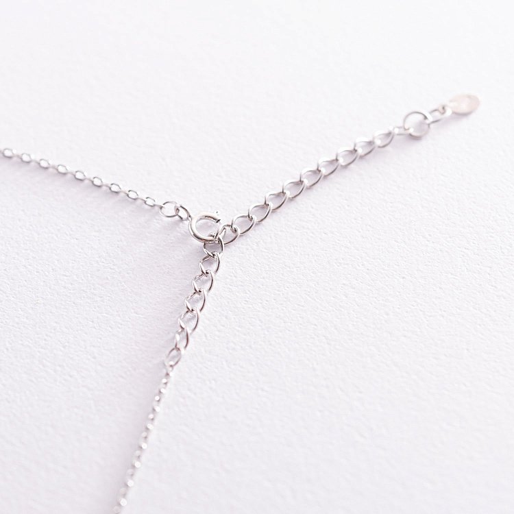 Срібне кольє "Кругообіг" з фіанітами 1102 від ювелірного магазину Онікс - 10