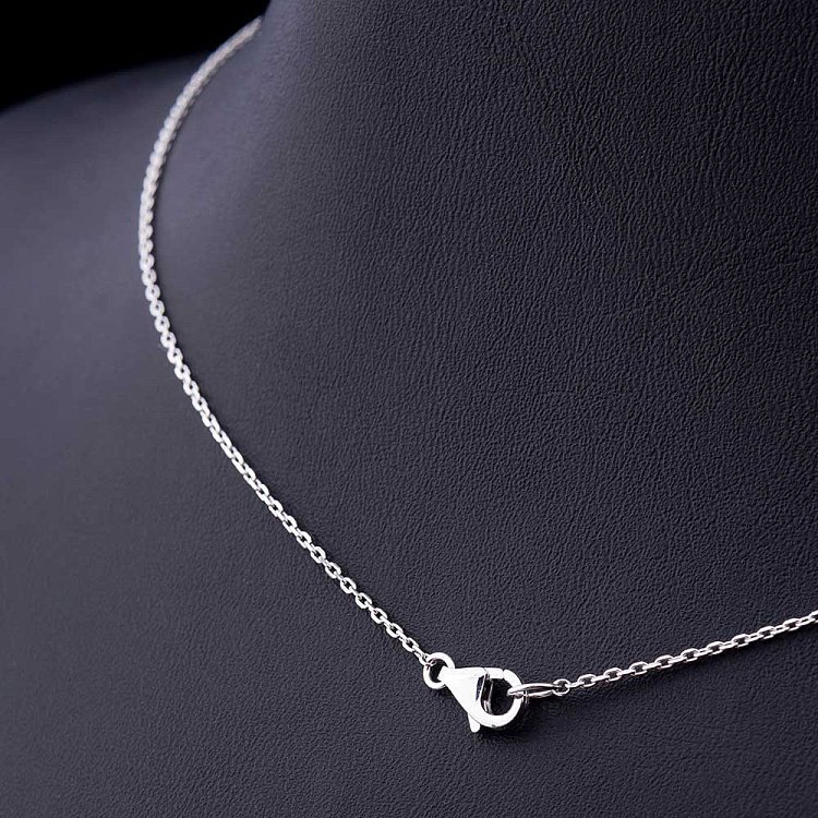 Серебряное колье "Сердце с ключем" 18356 от ювелирного магазина Оникс - 3