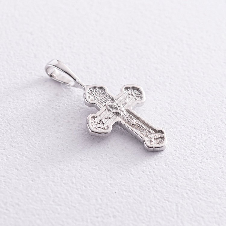 Золотий хрестик "Розп'яття. Спаси і Збережи" п03205d від ювелірного магазину Онікс