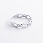 Каблучка "Ланцюжок" у білому золоті к08511 от ювелирного магазина Оникс - 1