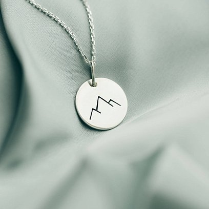 Срібний кулон "Гори" 132724гр №7