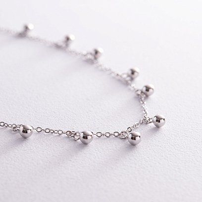 Срібне кольє "Кульки" 181247 №4