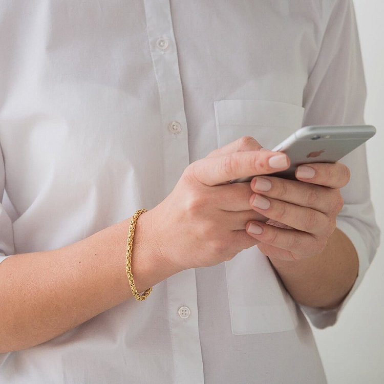 Жіночий браслет з жовтого золота б00292 від ювелірного магазину Онікс - 3