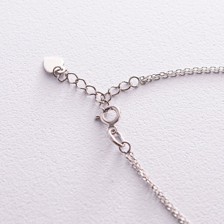 Срібний браслет "Конюшина" з малахітом 141596 від ювелірного магазину Онікс - 4