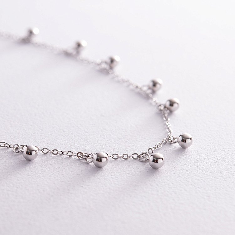 Срібне кольє "Кульки" 181247 від ювелірного магазину Онікс - 3