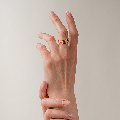 Каблучка "Merry" у жовтому золоті к08270 №6