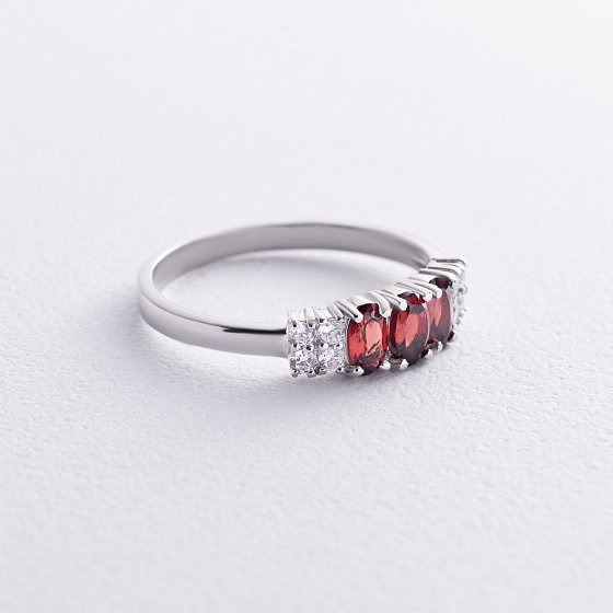 Серебряное кольцо с пиропами и фианитами GS-01-063-4110 №3