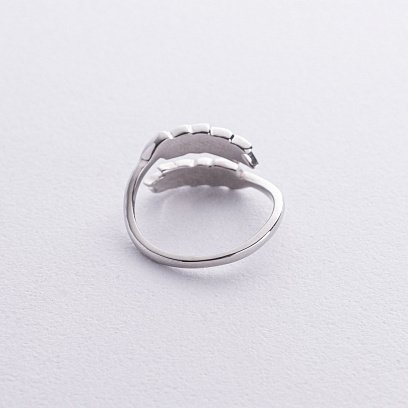 Каблучка "Колоски пшениці" у білому золоті к08027 №7