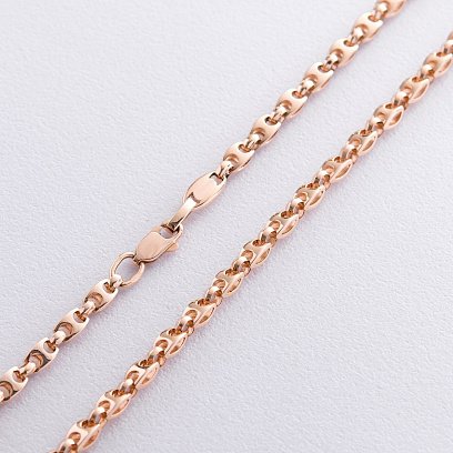 Фантазийная цепочка в красном золоте ц00405