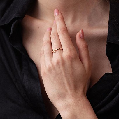 Золота каблучка "Літачок" к06333 №2