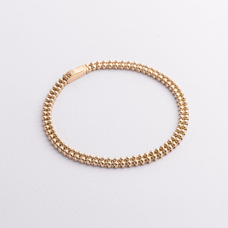 Браслет "Шарики" в желтом золоте б05759 от ювелирного магазина Оникс