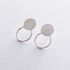 Срібні сережки-пусети "Кружечки" 122574 от ювелирного магазина Оникс - 2