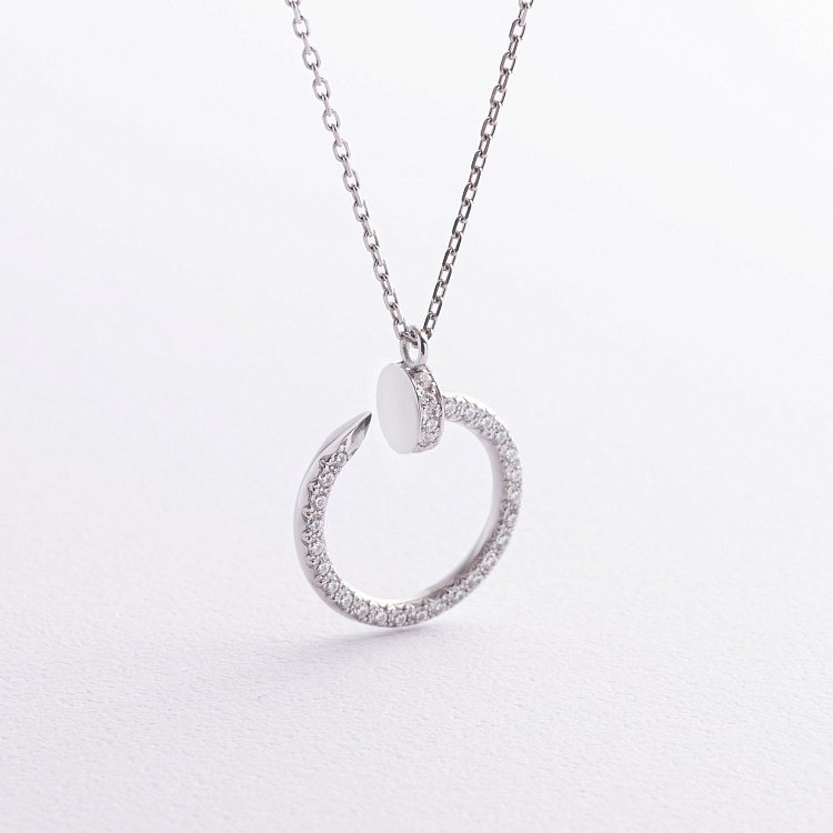 Кольє "Цвях" у сріблі (фіаніти) 1332 від ювелірного магазину Онікс