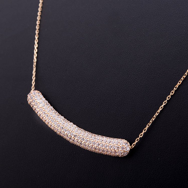 Золоте кольє з фіанітами кол00768 від ювелірного магазину Онікс - 3