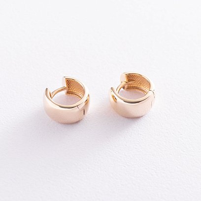 Сережки - кільця в жовтому золоті с06952 №3