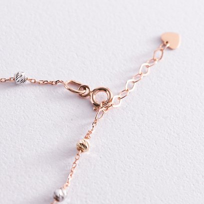 Золотой браслет "Шарики" б04372 №4