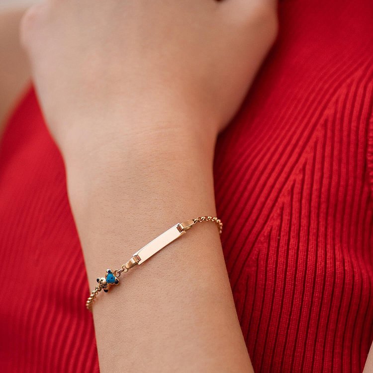 Дитячий браслет для гравіювання "Ведмедик" б03132 від ювелірного магазину Онікс - 1