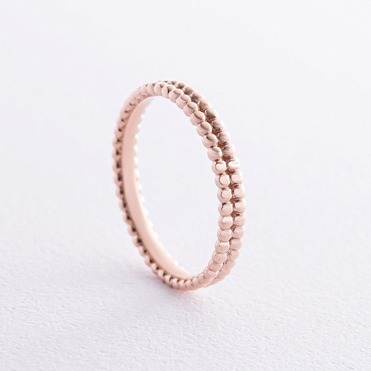 Кольцо "Шарики" в красном золоте к07528 от ювелирного магазина Оникс