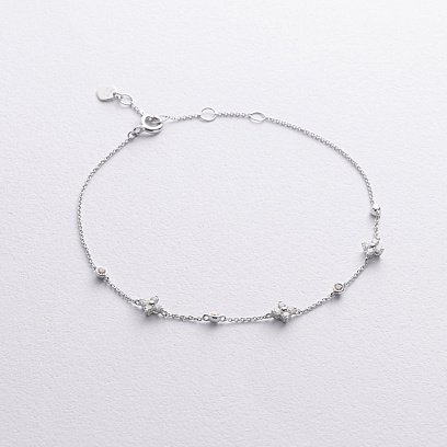 Золотой браслет "Клевер" с бриллиантами бб0057lg