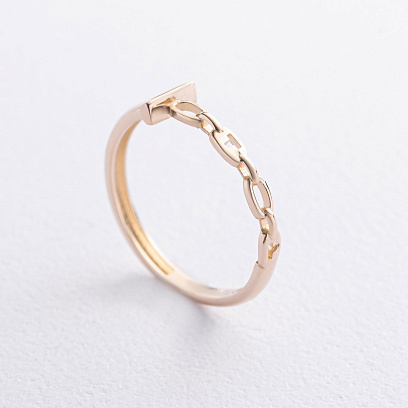 Каблучка "Lauren" у жовтому золоті к08496 №2