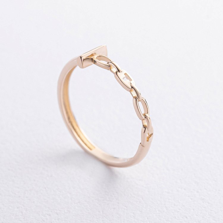 Каблучка "Lauren" у жовтому золоті к08496 від ювелірного магазину Онікс - 1