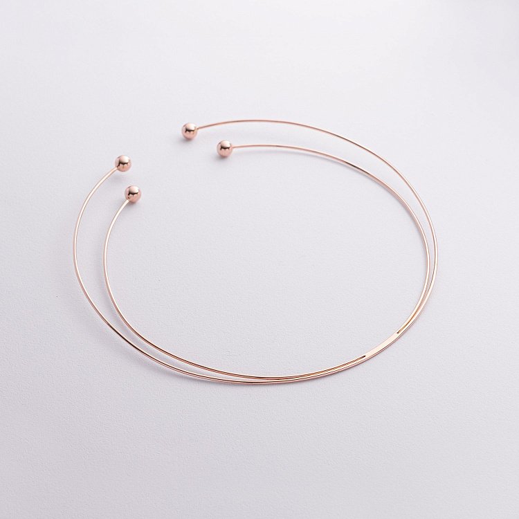 Колье - чокер "Demi" (красное золото) с шариками кол02602 от ювелирного магазина Оникс - 3