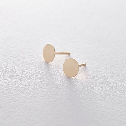 Сережки-пусети з жовтого золота с05447