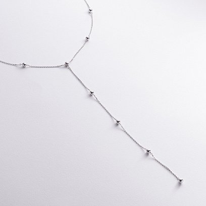 Кольє 2 в 1 "Шарики" у білому золоті кол05919