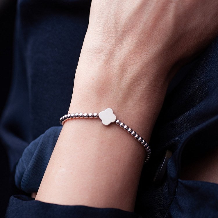 Золотий кульковий браслет "Конюшина" б04758 від ювелірного магазину Онікс - 1