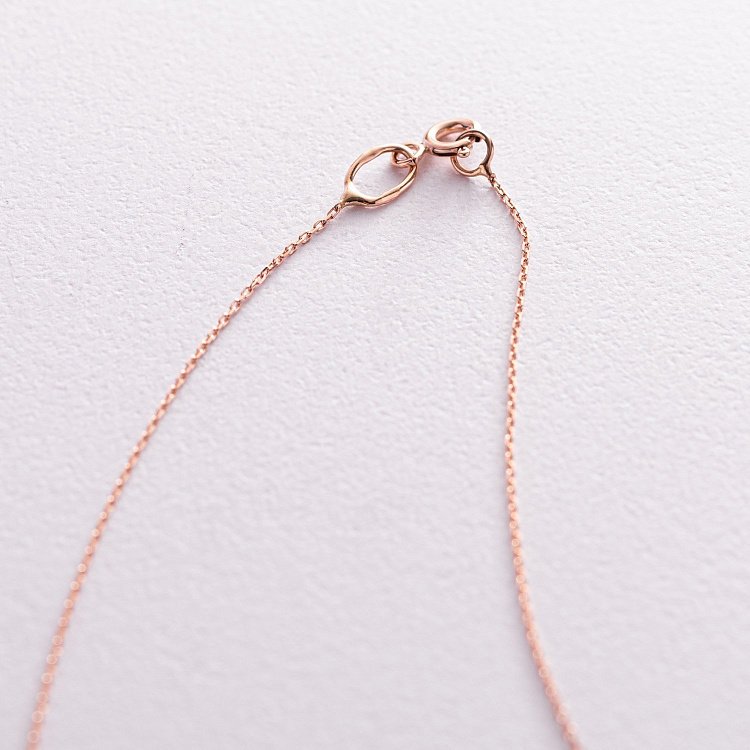 Золотое колье с крестиком (фианиты) кол02109 от ювелирного магазина Оникс - 4