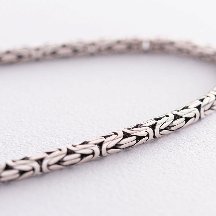 Чоловічий срібний ланцюжок Ц0038ч від ювелірного магазину Онікс - 2