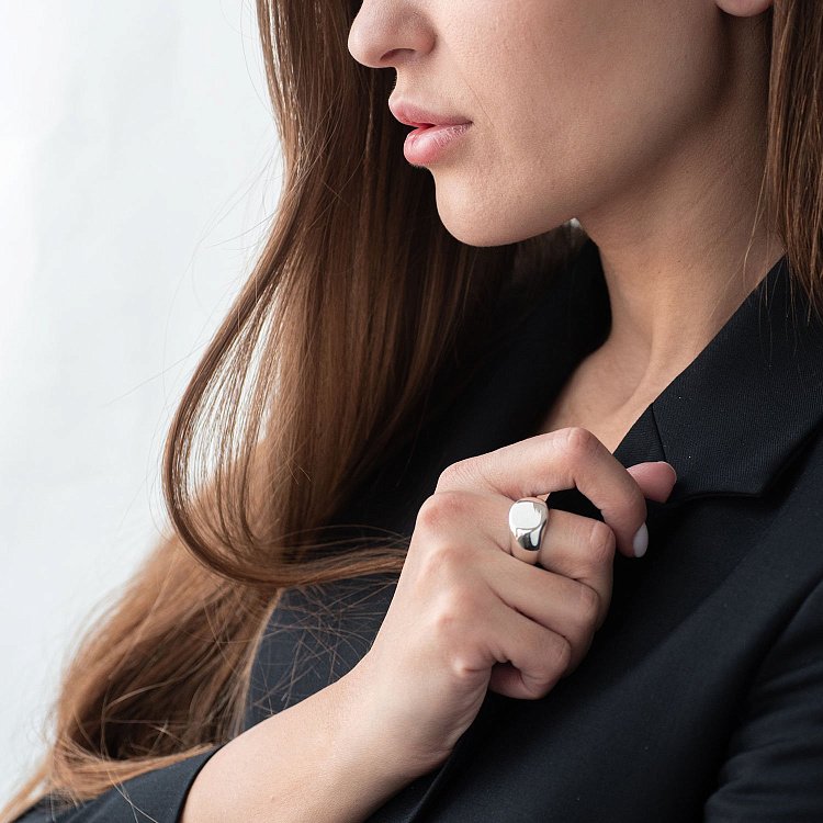 Серебряная печатка (возможна гравировка) 112518 от ювелирного магазина Оникс - 2