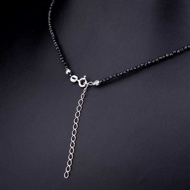 Кольє з фіанітами і агатом 18354 від ювелірного магазину Онікс - 2