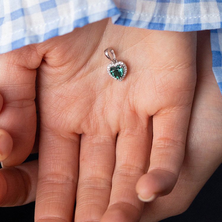 Серебряный кулон "Сердечко" с кварцом и фианитами 3983/1р-QGR от ювелирного магазина Оникс - 3