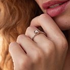 Помолвочное золотое кольцо "Сердечко" с бриллиантом кб0414 от ювелирного магазина Оникс - 3
