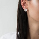 Золоті сережки - пусети "Квіточки" з діамантами сб0313di от ювелирного магазина Оникс - 1