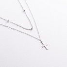 Подвійне срібне кольє "Хрестик" 908-01328 от ювелирного магазина Оникс - 1